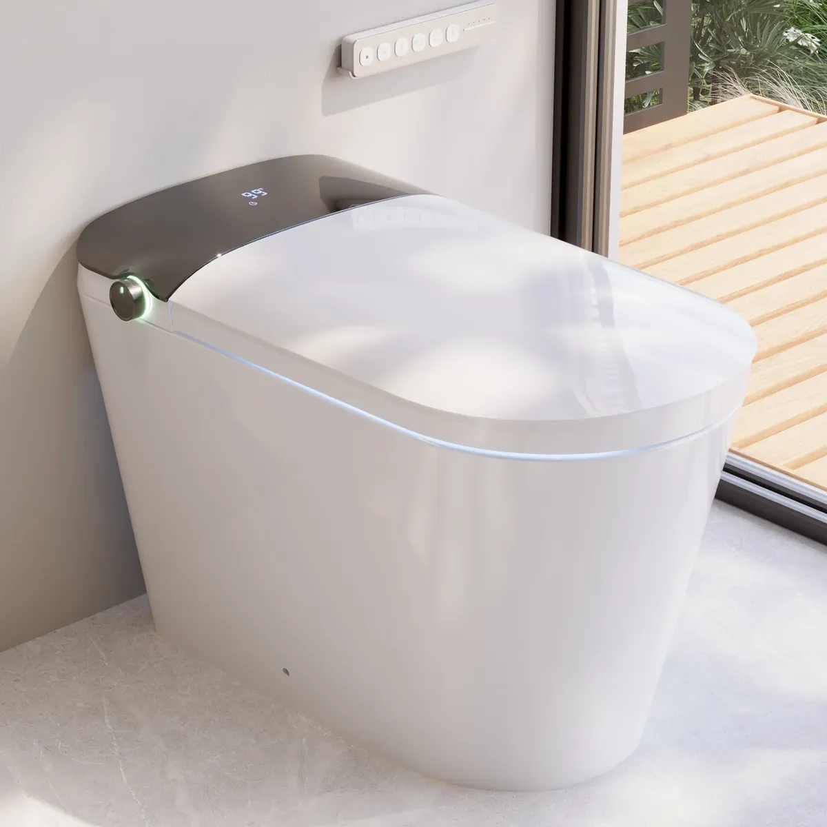 DeerValley DV-1S0442 Smart Toilet with Automatic Comfort Adjustment and Foam Shield Hygiene Control