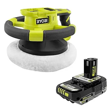 RYOBI ONE+ 18V Cordless 10" Variable Speed Random Orbit Buffer w/ 2.0 Ah Battery