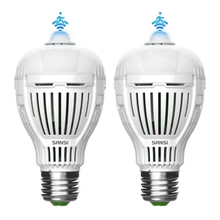 2-Pack SANSI Motion Sensor 13W LED A19 Light Bulbs