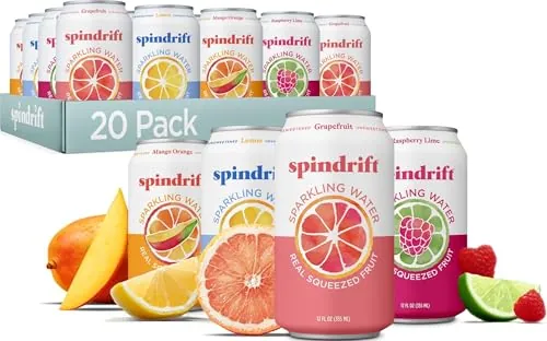 Spindrift Sparkling Water 20-Pack 12-Oz 4-Flavor Variety Pack