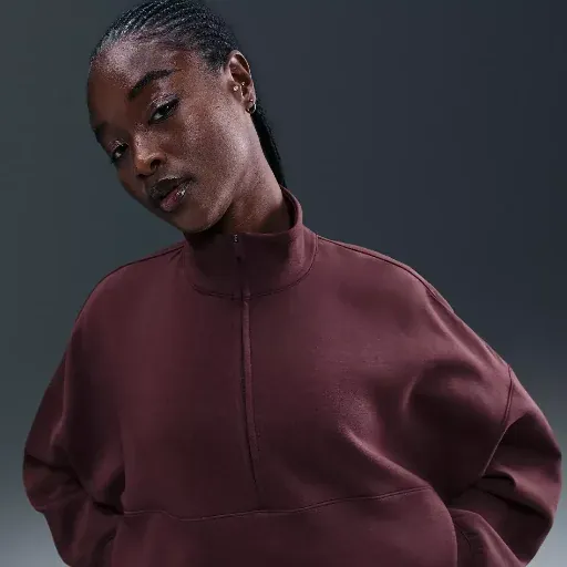 Nike Women's ImpossiblySoft Oversized 1/2 Zip Sweatshirt