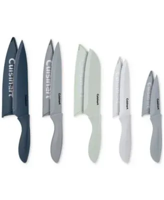 Cuisinart 10-Piece Ceramic Coated Cutlery Knife Set with Blade Guards