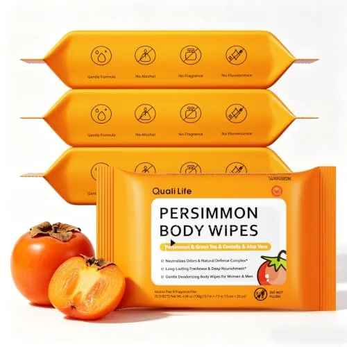 3pk Persimmon Deodorant Wipes 20 Count