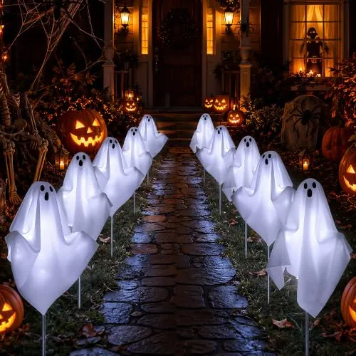 Halloween Ghost Pathway Lights 10-Pack