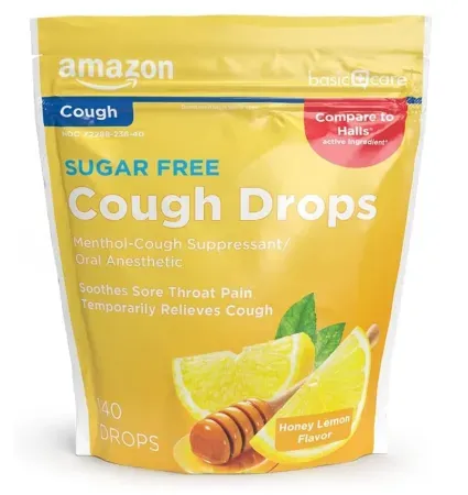 140-Count Amazon Basic Care Sugar Free Cough Drops