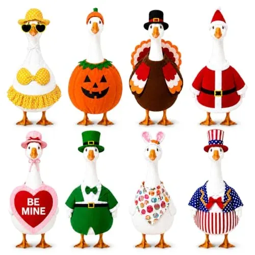 Holiday Porch Goose Outfits 8-Set for 23-Inch Goose
