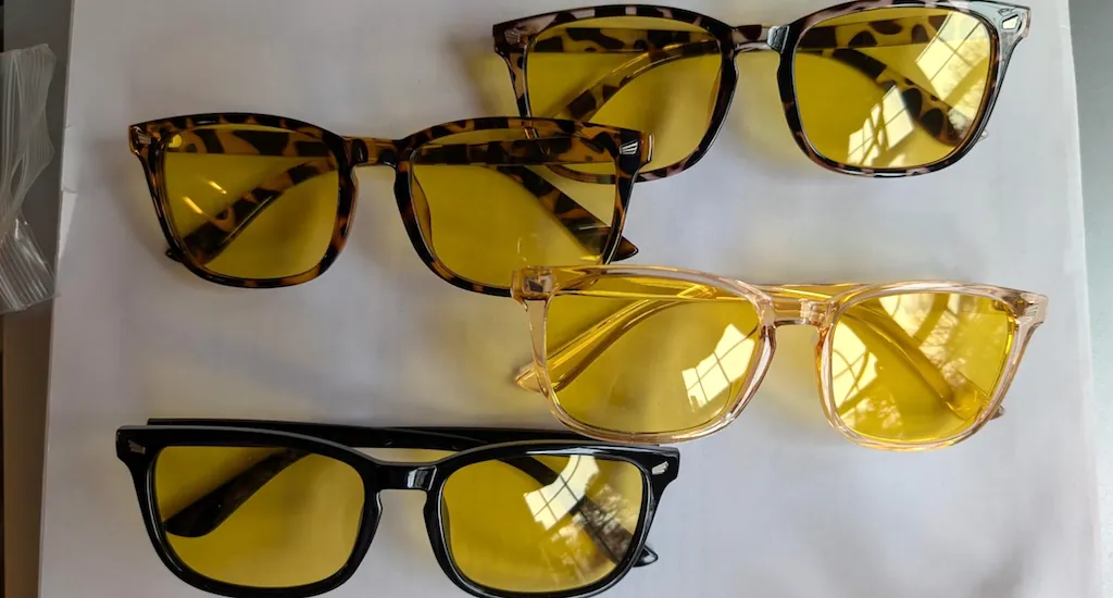 KUGUAOK Polarized Night Vision Glasses 4-Pack