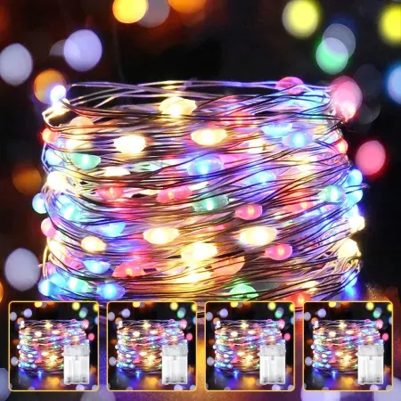 4-Pack 20' HOBAYS 60-LED Battery Operated Fairy String Lights