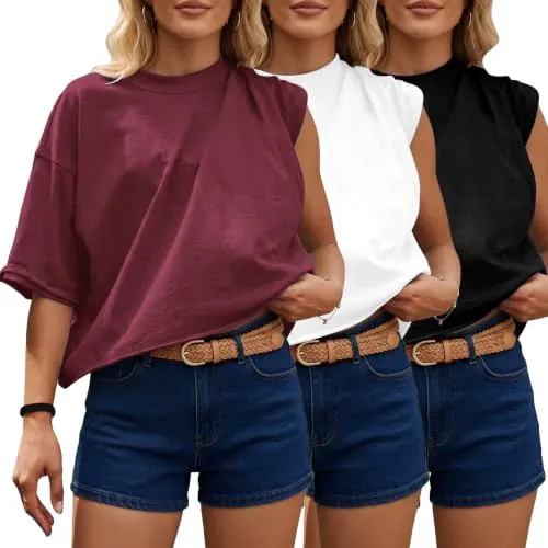 Oversized Crop Tops 3-Pack