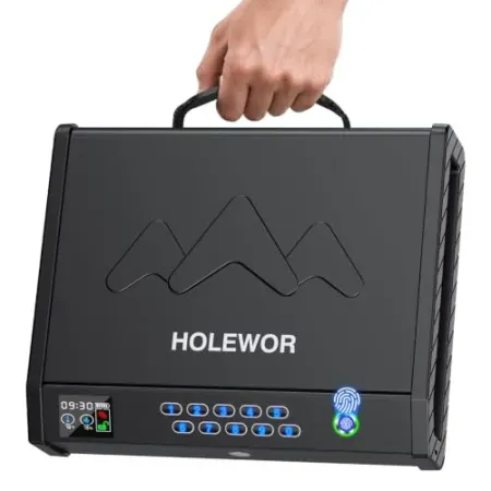 HOLEWOR Handheld Portable Biometric Gun Safe