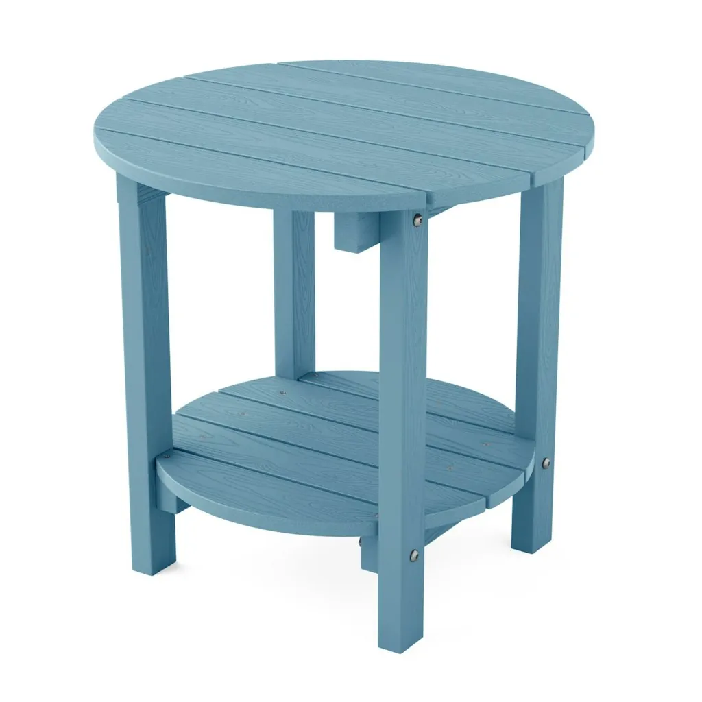 Highland Dunes Allurine 18" W HIPS Plastic Outdoor Side Table