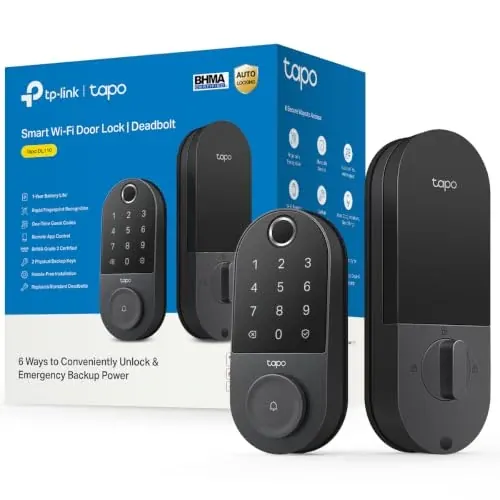 Tapo DL110 Smart Wi-Fi Deadbolt Door Lock w/ Fingerprint Recognition & Touchscreen Keypad