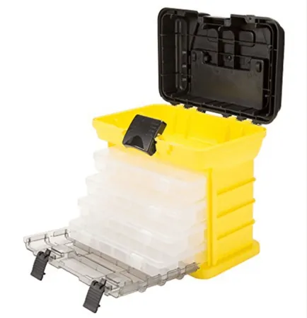 Stalwart Parts & Crafts Rack Style Tool Box w/ 4 Organizers