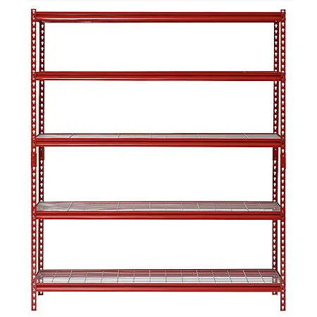 5-Tier Muscle Rack Steel Shelving Storage Rack (60"W x 24"D x 72"H)