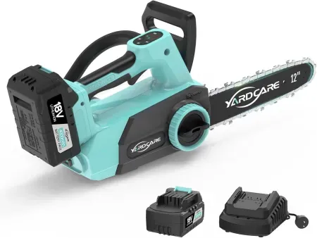 YARDCARE12" 18V Cordless Chainsaw with 4.0Ah Battery & Charger