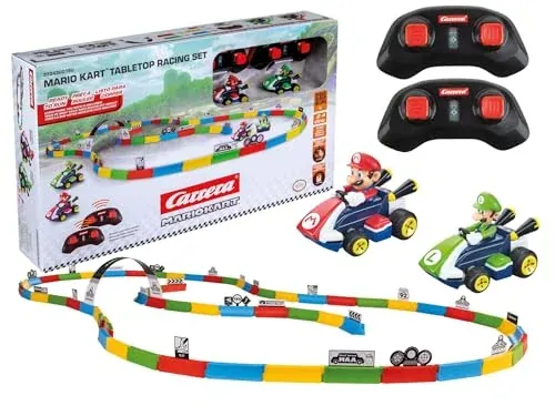 Carrera RC Mario Kart Tabletop Toy Racing Set Featuring Mario & Luigi