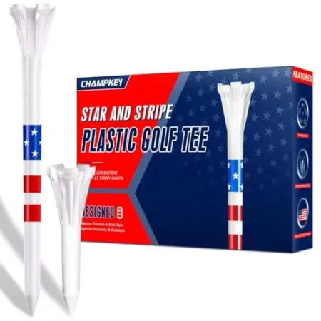 120-Count CHAMPKEY 5-Prong Stars and Stripes Golf Tees