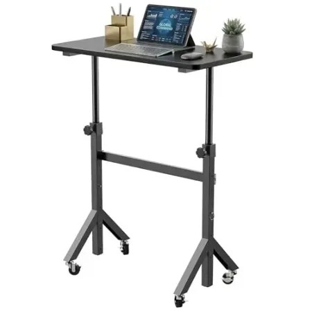 31.5" Huanuo Small Adjustable Height Portable Rolling Standing Desk
