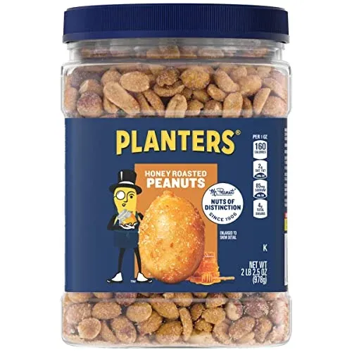 PLANTERS Honey Roasted Peanuts 34.5 Oz (6 Ct)