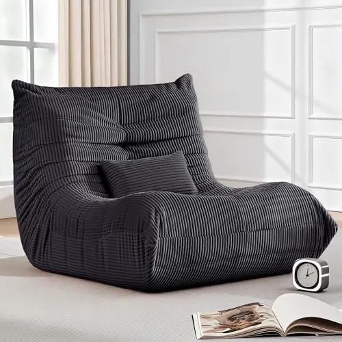 Oversized Memory Foam Corduroy Bean Bag Chair