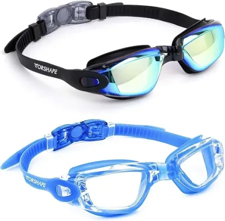2-Pack Vorshape Adult Swim Goggles w/ Anti-Fog & UV Protection