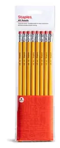 Staples #2 Medium Lead 2.2mm Wooden Pencil 8-Pack: 65 cents + free shipping w/