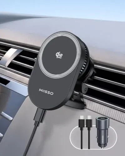 Qi2.2 25W Magnetic Wireless Car Mount Charger with TEC Cooling Fan