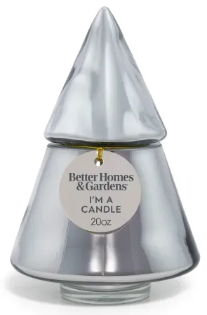 20oz Better Homes & Gardens 2-Wick Metallic Glass Christmas Tree Candle