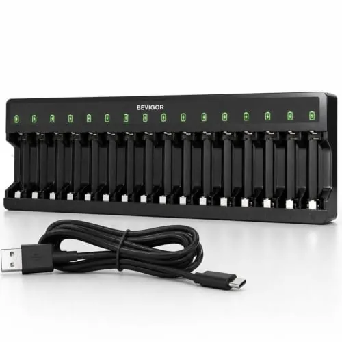 Bevigor 16-Bay AA and AAA NiMH Battery Charger