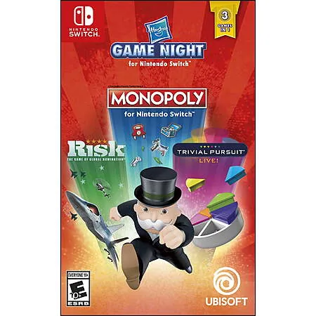 Hasbro Game Night: Monopoly, Risk, Trivial Pursuit (Nintendo Switch)