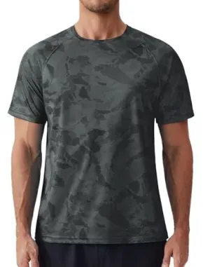 PINSPARK UPF 50+ Sun Protection Quick Dry Men's Rash Guard Swim Shirt