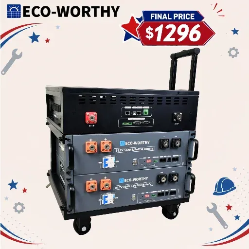ECO-WORTHY 3500W Solar All-in-One 48V US Parallel Ready w/ 48V 50AH Battery & Base