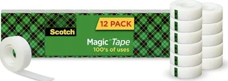 12-Pack Scotch Magic Tape Rolls (3/4" x 1000")