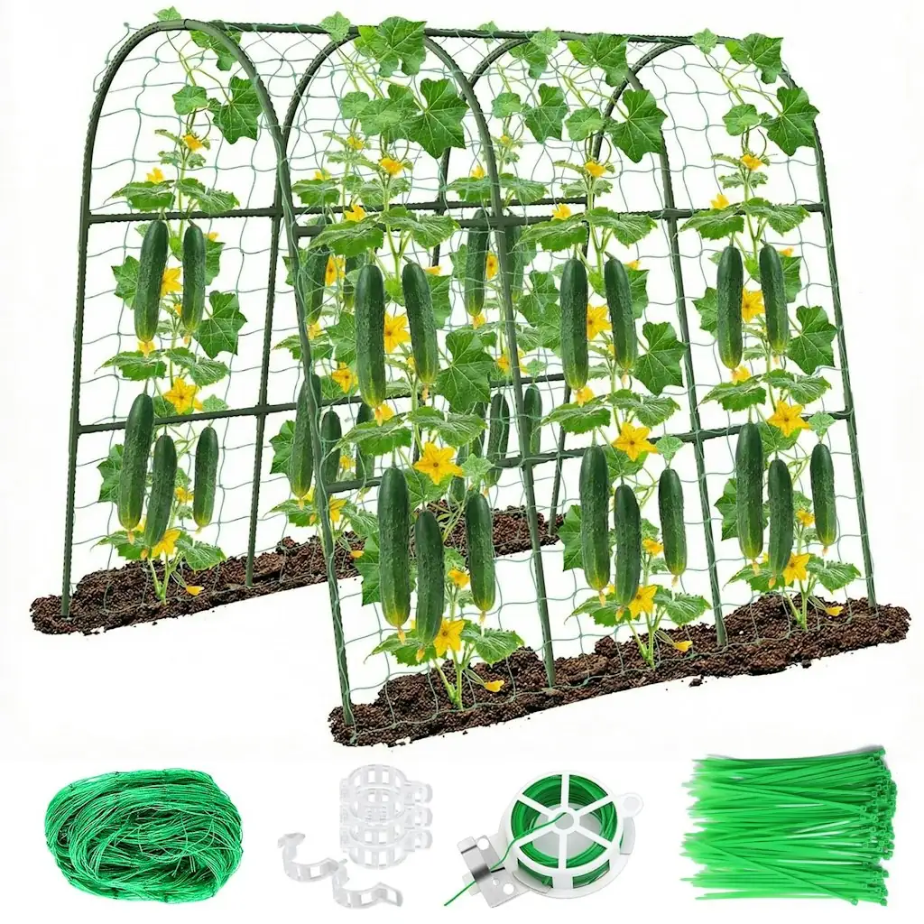 47" U-Shape Cucumber Trellis Metal Plant Support