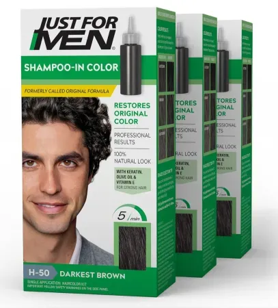 3-Pack Just For Men Shampoo-In Color with Keratin and Vitamin E
