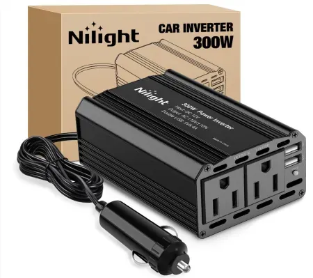 Nilight 300W Power Inverter 12V DC to 110V AC Car Charger Converter