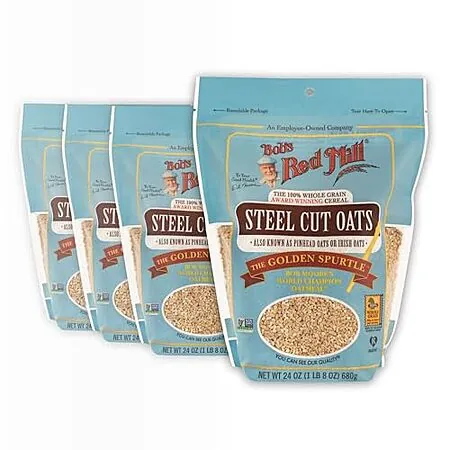 4-Pk 24-Oz Bob's Red Mill Steel Cut Oats