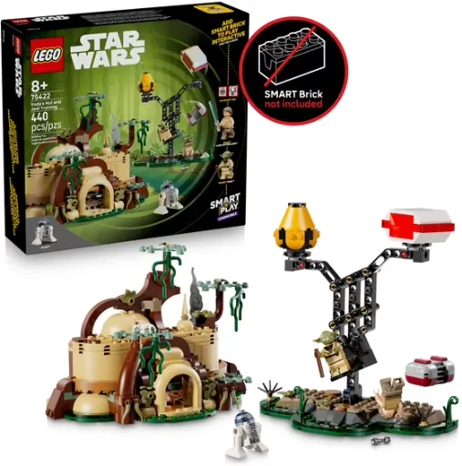 LEGO Star Wars SMART Play: Yoda’s Hut and Jedi Training with 2 SMART Tags and 2 LEGO Minifigures 75422