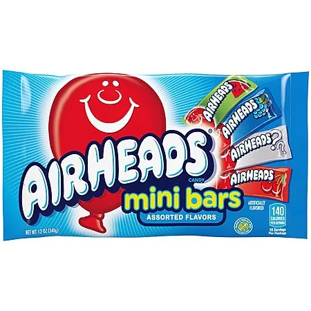Select Amazon Accts: 12oz. Airheads Mini Taffy Candy Bars (variety pack)