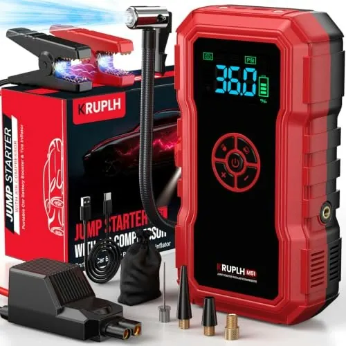 9,000A 150-PSI Jump Starter and Air Compressor