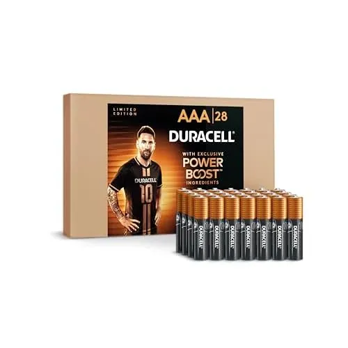 Duracell x Messi Coppertop AAA Batteries, 28 Count, Limited Edition