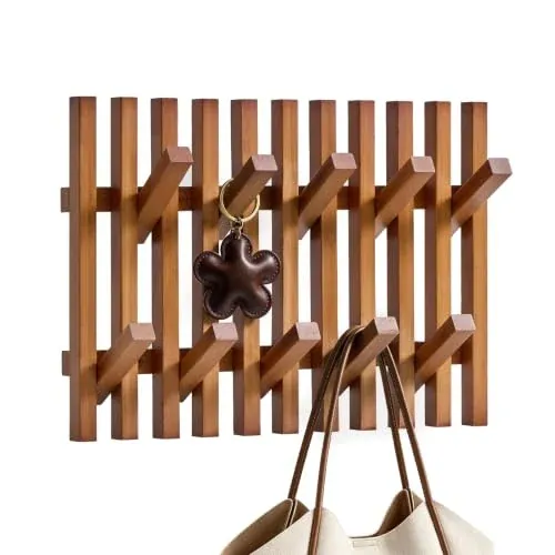 AMADA Bamboo Coat Rack Wall Mount