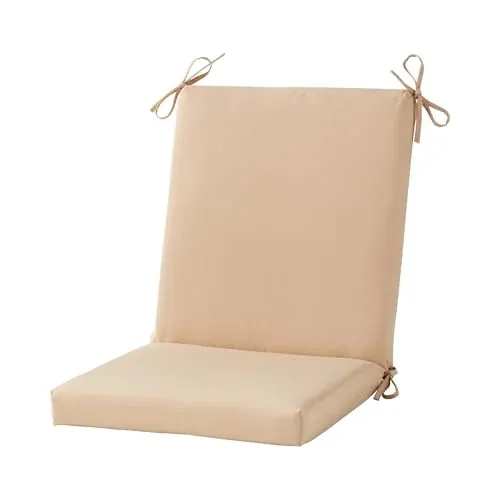 High Back Outdoor Chair Cushion Hinged Patio Chair Pad with Removable Cover