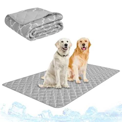 PUPTECK Dog Cooling Mat Pad (Grey, X-Large 40"x60")