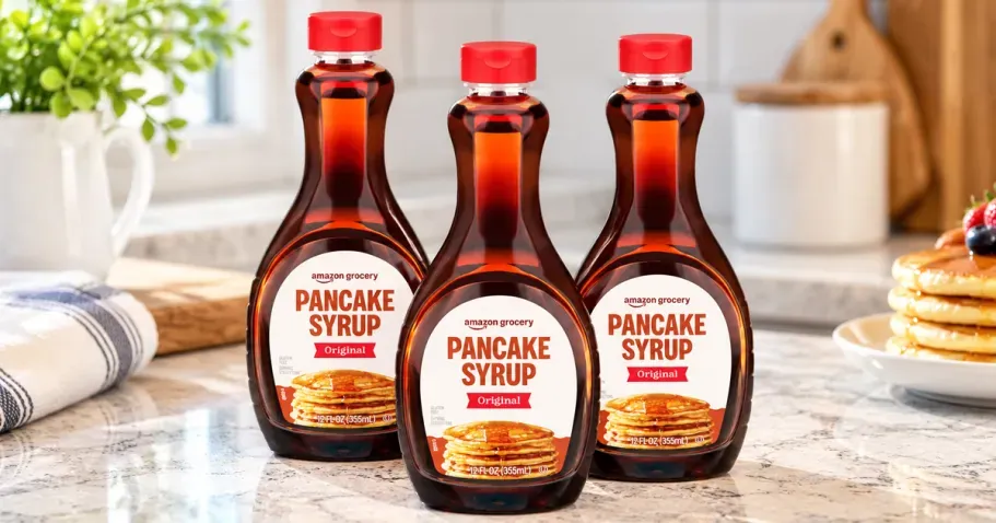 Amazon Grocery Pancake Syrup 12oz Bottles 3-Pack