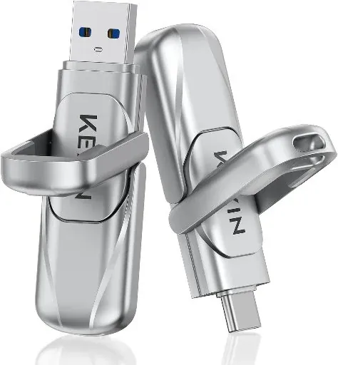 KEXIN 128GB Flash Drive 450MB/s USB 3.2 Dual USB Drive