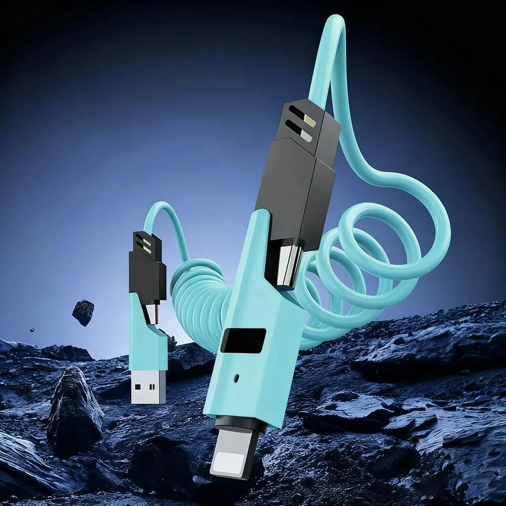 Spring Retractable USB Type-C Charging Cable
