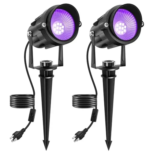Halloween Black Light Spotlight Plug-in - 2 Pack