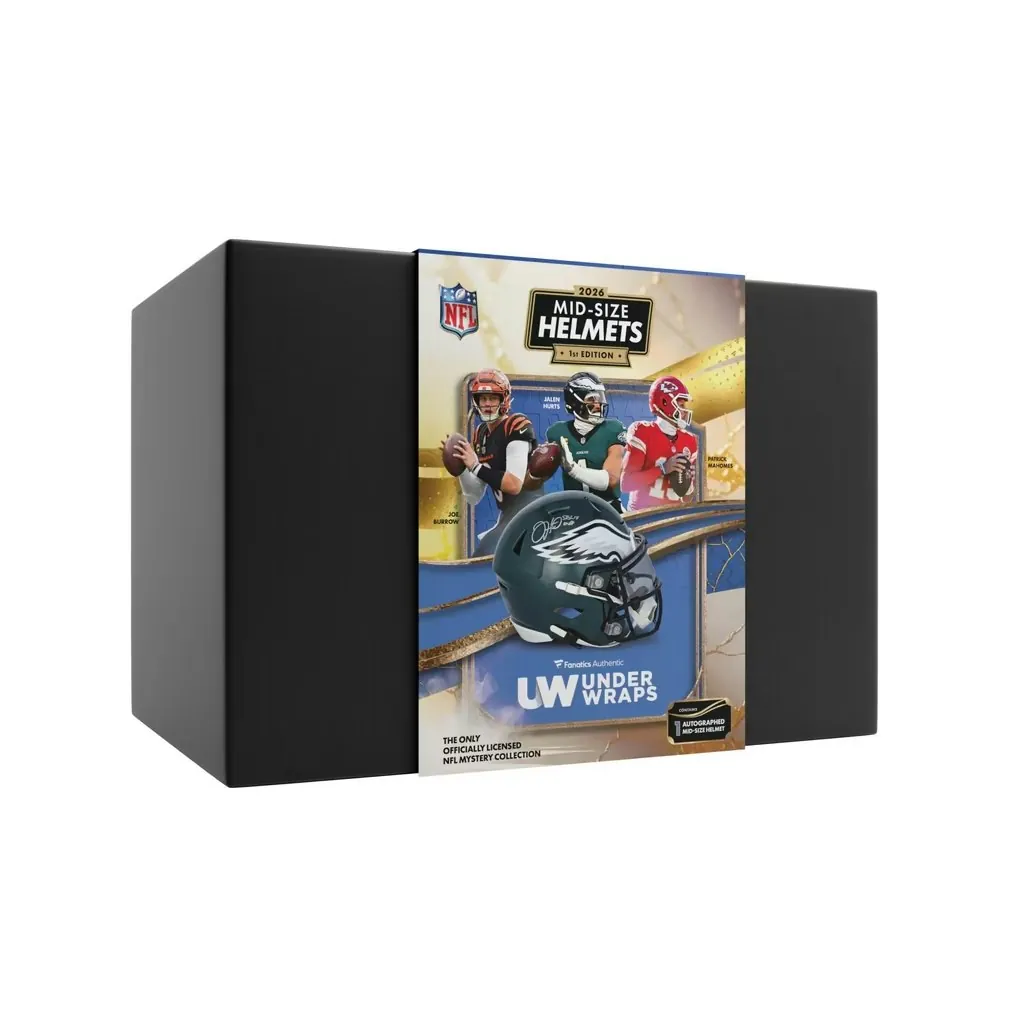 2026 Under Wraps Autographed NFL Mid-Size Helmet Single Mystery Box