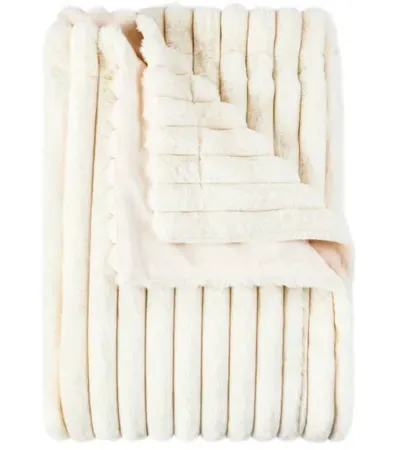 Mainstays 102" x 90" Channel Faux Fur Blanket (King)